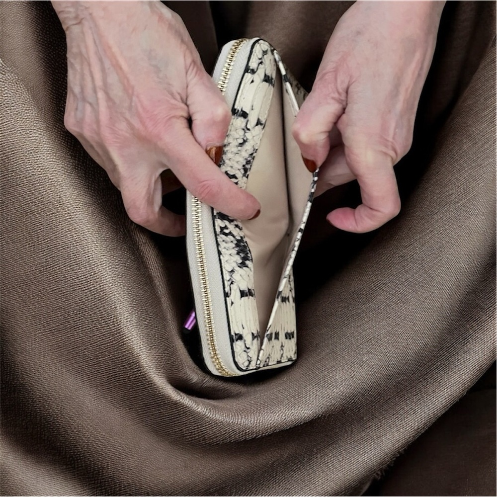 Coach Python Embossed Long Zip Wallet NWT MSRP $5… - image 7